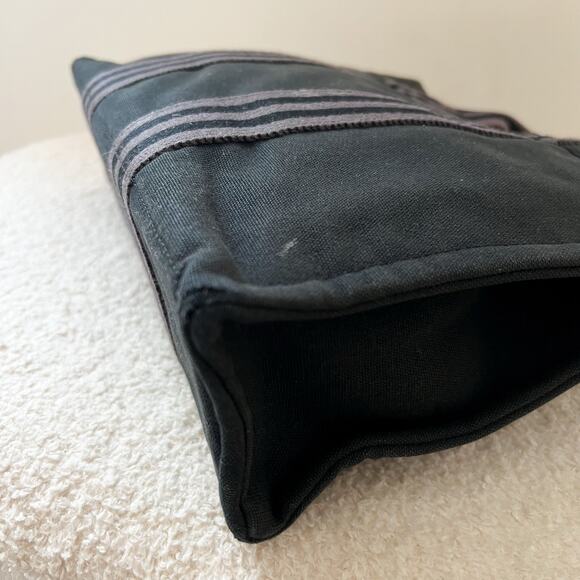 Hermes Black / Gray Canvas Fourre Tout PM Tote Bag - Picture 6 of 11